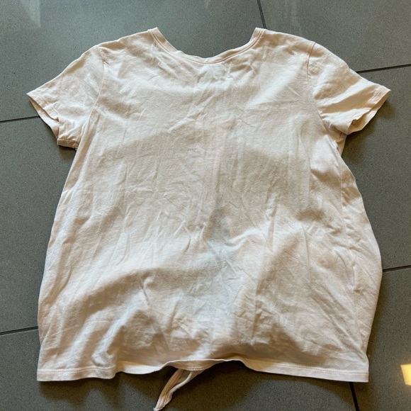 J Crew T-Shirt with Tie and Open Back - Size XXS - Picture 4 of 5